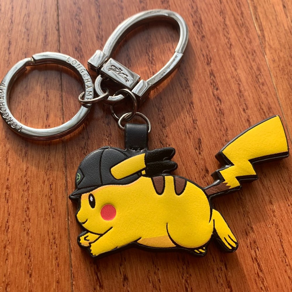 LONGCHAMP Pikachu Key Ring Pokemon Collaboration Charm Keychain